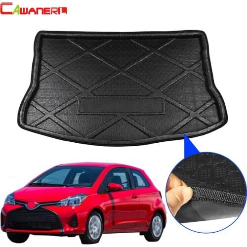 Cawanerl Car Accessories Trunk Mat Floor Boot Tray Liner Cargo Carpet Luggage Mud Protector Pad For Toyota Yaris L 2013-2016