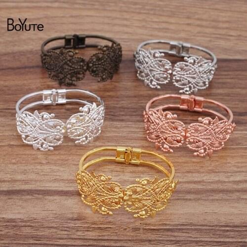 BoYuTe (2 Pieces/Lot) 52*65MM Metal Brass Bracelet Base Diy Cuff Bangle Bracelet Jewelry Accessories Wholesale