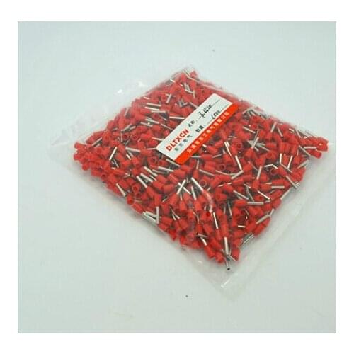 E0508 Insulated Cable Cord End Bootlace Ferrule Terminals Tubular Wire Connector for 0.5mm 1000pcs