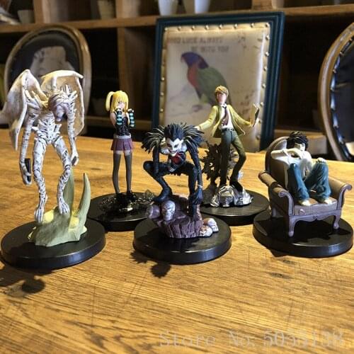 10-29cm 6pcs/lot Anime Cartoon Death Note L Killer Ryuuku Rem Misa Amane PVC Action Figure Model Toys Doll Free Shipping