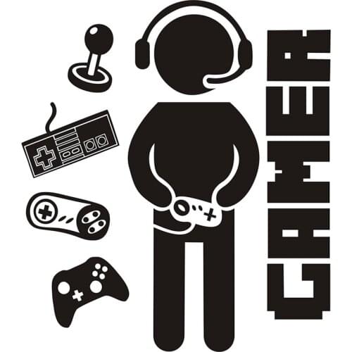 Gamer Decals for Boys Room Creative Game Wall Sticker for Kids Room Boys Bedroom Playroom Wall Decor