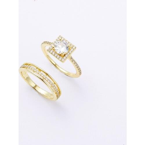 2021 Jul Finger Rings Women Round Crystal Caesar Ring Gold Color Ethnic Wedding Jewelry Ring