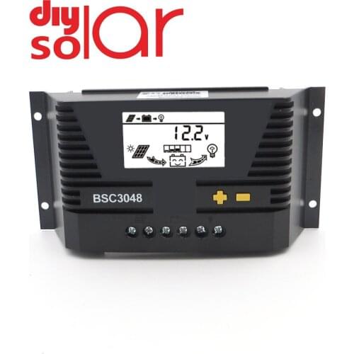20A 30A 60A 80A 12V 24V 36V 48V PV Solar Charge Controller PWM Battery Voltage Discharge PV Regulators LCD Display 5V Two USB