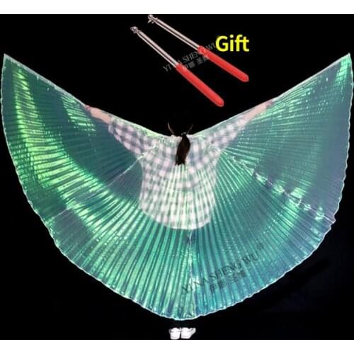 Belly Dance Isis Wings Adult and Child Rainbow Butterfly Belly Dance Accessory Oriental Egypt Egyptian Wings Costume With Sticks