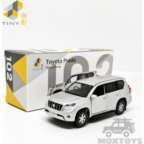 Tiny 1:64 Toyota Prado Silver Diecast Model Car