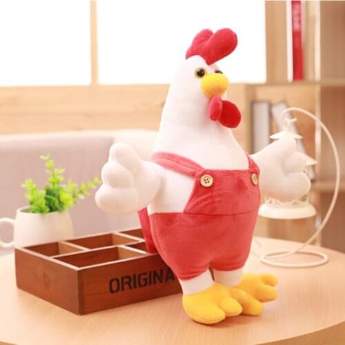 30CM Chicken Doll Stuffed & Plush Animals Children Kids Toys Cock Dolls Soft Rooster Birthday Gifts Cute Decor Pillow Wholesale