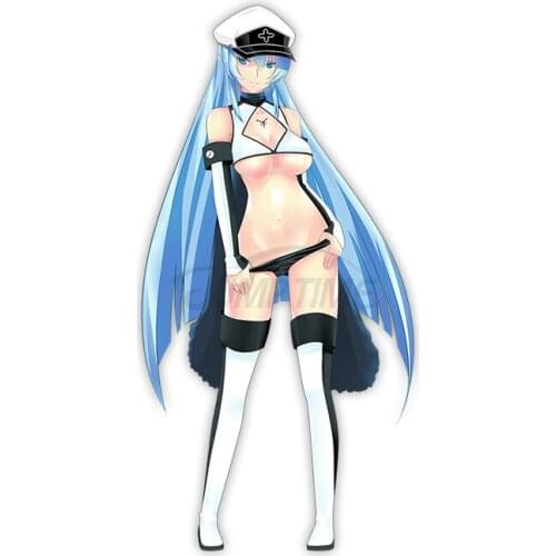 Personality car sticker 13CM Akame Ga Kill! Esdese Anime Sexy Girl Vinyl Decal Window Car stickers