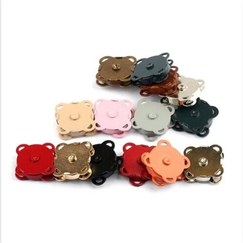 60PCS 14mm Metal Magnetic Snaps Purse Clasp Closures DIY Button For Bag Craft Garment Accessories embellishments for clothing