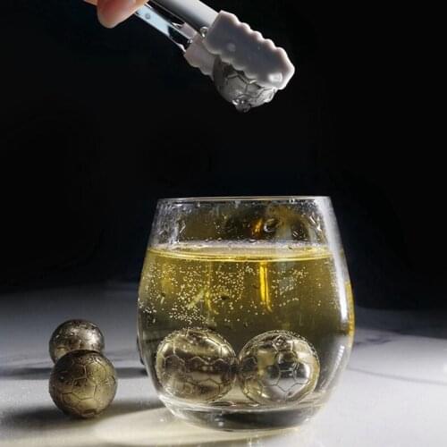 Reusable Stainless Steel Ice Cubes Round Metal Chilling Stones Cubes for Whisky Wine Drink Quick Cooling Bar KTV Supplies