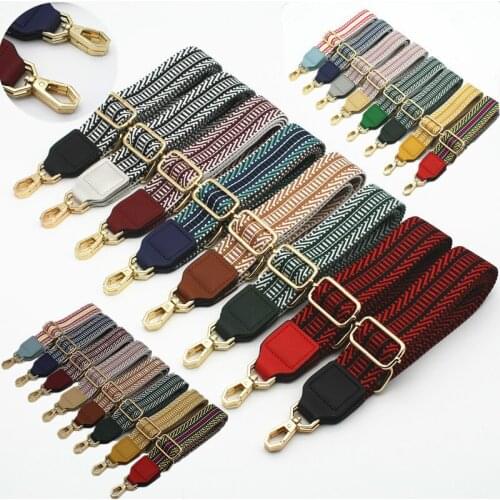 Fashion Colorful Bag Strap Belt Flower Replacement Wide Straps For Crossbody Bag Accessories Nylon Shoulder Strap