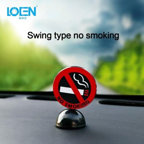 NO SMOKING Car Stickers Car office Taxi Swing Type No Smoking Sign Decal Badge wall Tips Sign Glue Sticker Red Warning