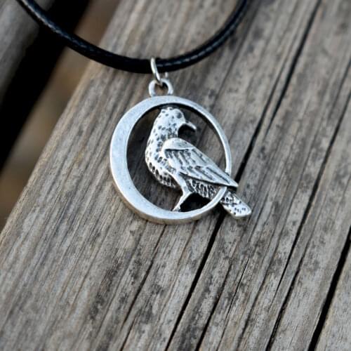10pcs animal charm bird pendant crow raven necklace spirit totem