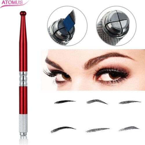 ATOMUS Professional Fog Eyebrow Pencil Pink Tattoo Manual Eyebrow Pen Permanent Eyebrow Makeup Pencil 1pcs