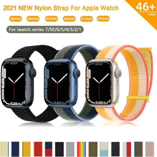 Nylon Solo Loop Strap For Apple Watch Band 38mm 40mm 42mm 44mm Sport Correa Watch Breathable Waterproof Series 7 6 5 4 3 2 1 SE