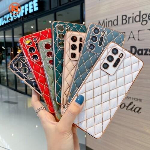 Luxury Diamond Case For Huawei P40 P50 Mate 30 40 Pro Nova 7 Mobile Phone Cover Glitter Silicone Shell Pink Black Red Woman Girl