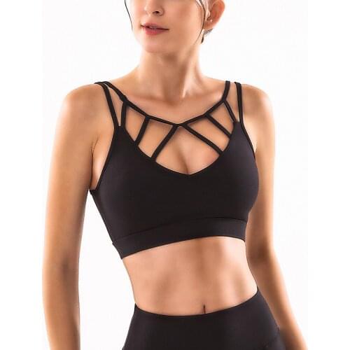 Sexy Push Up Black Pink Gray Sports Bra For Women Crop Top For Fitness Wear Vest Gym Sport Underwear Top Female Short Brassiere