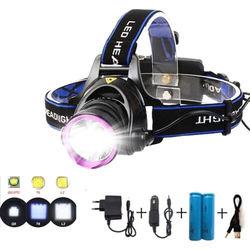 High Power Led Headlamp Headlight Q5 T6 L2 LED Head Lamp Torch flashlight lampe frontal bright for Hunting Fishing camping