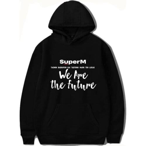 Kpop SuperM hoodies sweatshirt we are the future printing unisex pullover sweatshirts