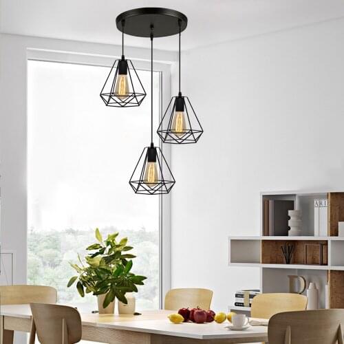 Retro Industrial Pendant Light Shade Vintage Ceiling Chandelier Decorative Hanging Lamp Home Kitchen Restaurant Decoration LED