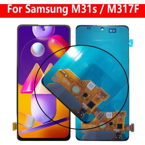 M31s LCD With Frame For Samsung Galaxy M31s 2020 Display M317 M317F SM-M317F/DS LCD Screen Touch Digitizer Assembly Replacement