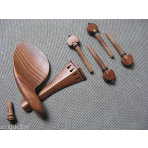 1set of violin fittings 4/4,tailpiece,chinrest,pegs,Musical instrument part