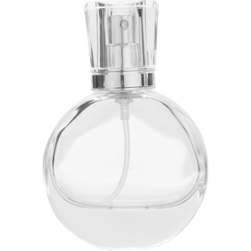 1pc 25ml Mini Clear Glass Spray Perfume Bottle Refillable Perfume Atomizer Aluminum Scent Pump Bottles Empty Cosmetics Container