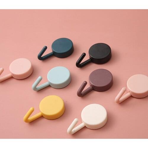 10Pcs Cute Creative Sticker Hook Free Punch Wall Sticker Seamless Hook Key Placement Classification For Kitchen And Bathroom