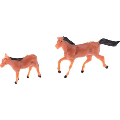 10pcs Plastic Animal Horse Figurines HO Scale for DIY Crafts, Wargames, War Gaming Scenery Layout or Diorama Scenics