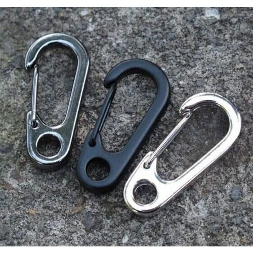 1000pcs/lot Stainless Steel Split Keychain Key Ring Clasps Clips Hook
