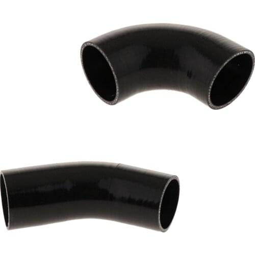 2Pcs High Temperature Resistant 63mm Silicone Rubber Vacuum Hose Black