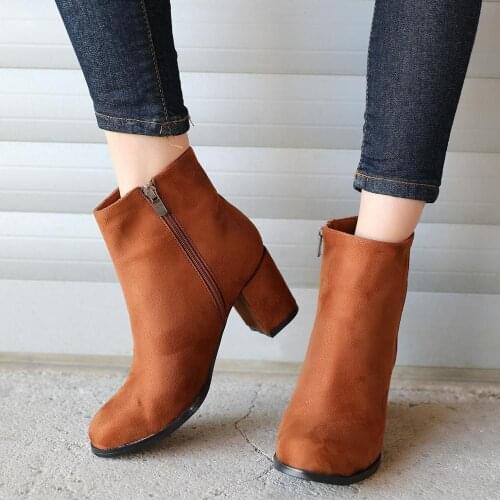 Womens Winter Autumn Fashion Boots new season Faux Leather Suede Materıal Brown Layd Shoes pointed toe High Heels laced Shoe