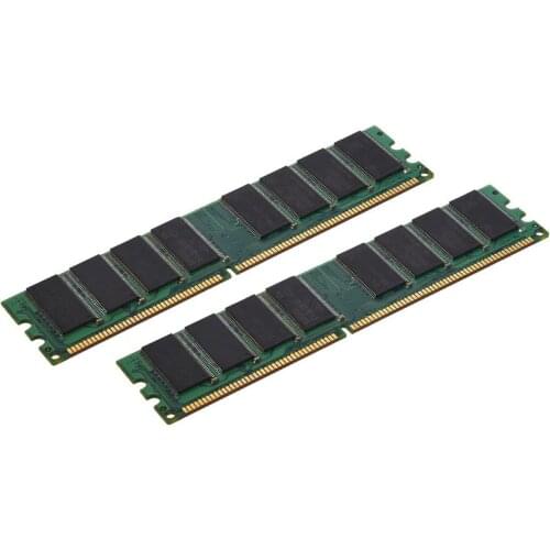 2x1GB PC3200 non-ECC DDR 400MHz High Density MEMORY 184-pin DIMM RAM