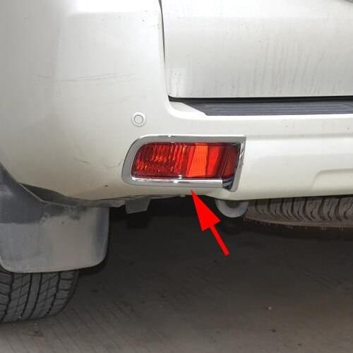 ABS Chrome For Toyota Prado J150 Accessories 2015 2016 2017 Rear Tail Fog Light Lamp Foglight Cover Trim 2PCS Exterior Molding