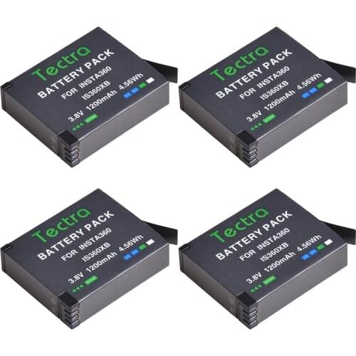 4PCS 1200mAh ONE X Battery for Insta360 ONE X Camera Replacement Batteries