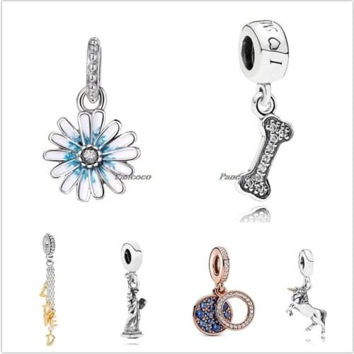 Authentic 925 Sterling Silver Vintage Statue Of Liberty Pendant Charm Beads Fit Pandora Bracelet & Necklace Jewelry