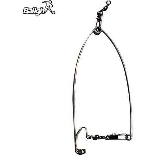 Balight Automatic Fishing Hook Trigger Lazy Stainless Steel Spring Fishhook Bait Catch Ejection Catapult Full Speed Fishing Tool