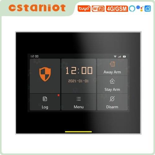 Ostaniot Tuya Smart 2G Wireless WiFi Home Burglar Alarm System with Doorbell Support Two-way Voice Call Function