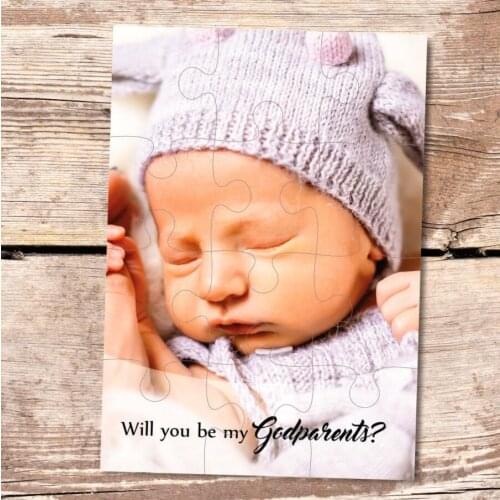 Custom Will you be my Godparents proposal gift jigsaw cards photo puzzles Will you be my Godfather photo gift for Godmothe
