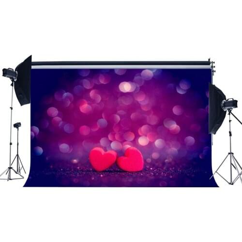 Valentines Day Backdrop Red Sweet Hearts Bokeh Glitter Sequins Blurry Romantic Wallpaper Wedding