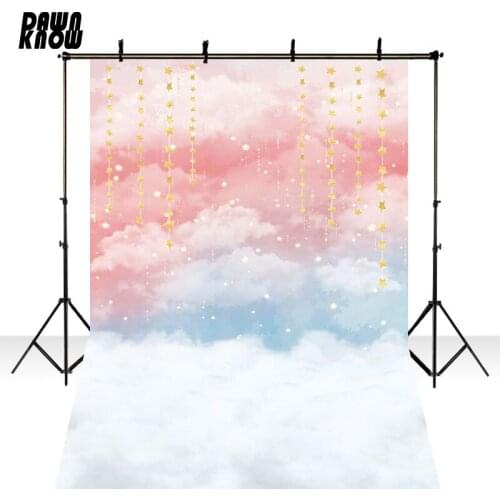 DAWNKNOW Blue Sky Photography Background Photocall Personal Colorful Cloud Photo Shoot Backdrop Children Photo Studio lv1121