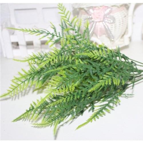 7 Fork Artificial Plants Asparagus Fern Green Bush Plants Artificial Flowers Home Cafe Office Green Plant Home Garden Decoration