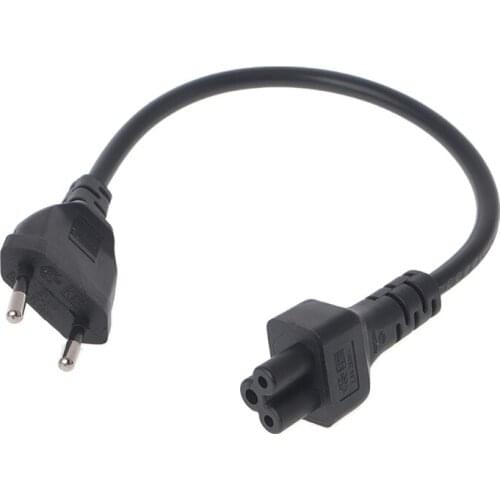 Power Adapter Cord EU 2 Pin Male To IEC 320 C5 Micky For Notebook Power Supply 30cm L15