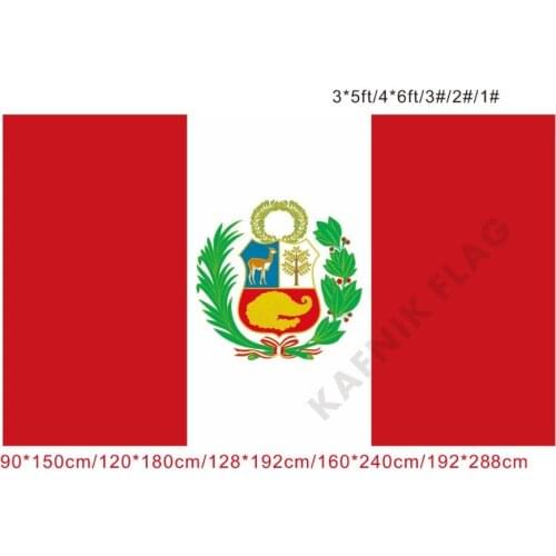 KAFNIK,free shipping 90x150cm/128*192cm/160*240cm/192*288cm big flags Peru Flag for Indoor Outdoor Decorative