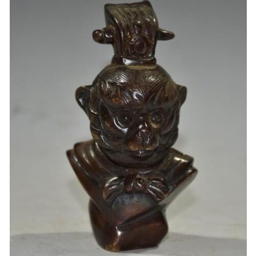 China brass archaize Monkey King small crafts statue