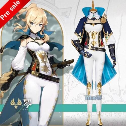 Game Pre-sale Genshin Impact Jean Cosplay Costume Carnival Halloween Women Girl Kids Game Costumes Performance Outfit