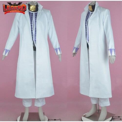 JoJos Bizarre Adventure Diamond is Unbreakable Kujo Jotaro cosplay white cosplay costume outfit with hat