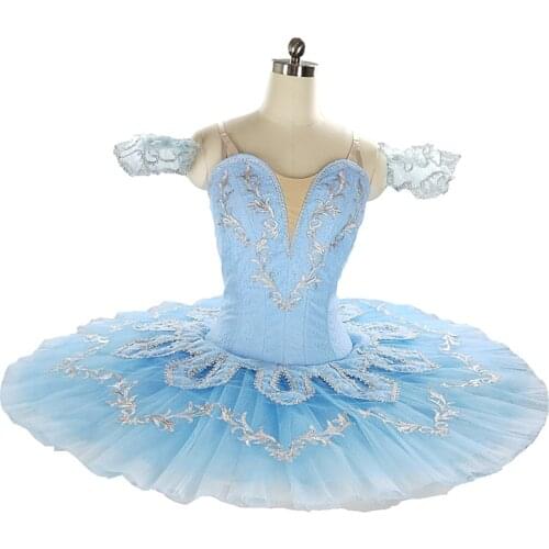 Aqua Blue Bird Pancake Platter Tutu Costume Adult Classical Ballet Tutu Competition Professional Tutus Ballerina Dress For Girl