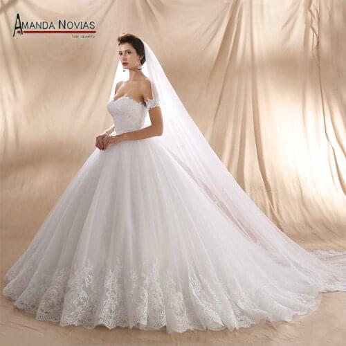 2018 New Design Customer Order Lace Wedding Dress 100% actual photos NS2218 not including veil