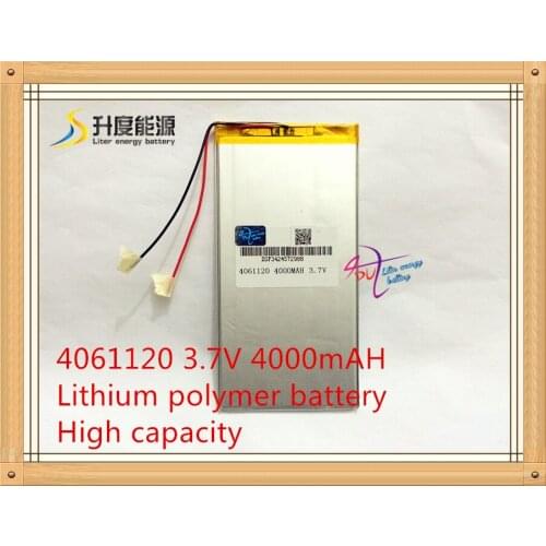 4061120 3.7V 4000mAH (Real Capacity) Li-ion( Polymer lithiumion) battery for 7 inch PIPO S3 Tablet PC 4.0*61*120mm