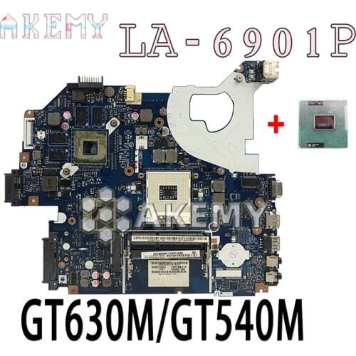 Free CPU Laptop motherboard For Acer Aspire 5750 5750G 5755 5755G PC P5WE0 LA-6901PMainboard GT630M/GT540M